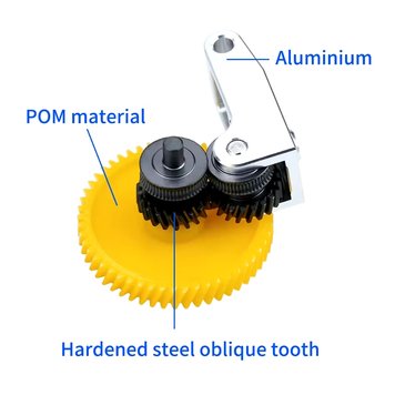 Hardened Steel Extruder Gear Assembly (X1/P1 Series), non-official 824365256197 фото