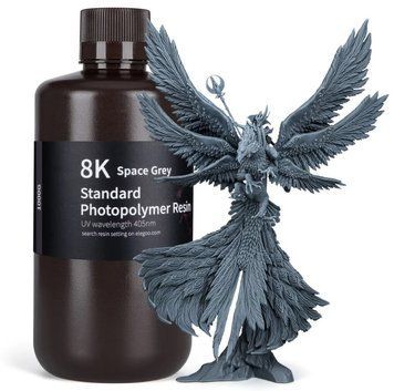 Фотополімерна смола ELEGOO Standard Resin 8K Grey (Сіра) 1кг 2100000022656 фото