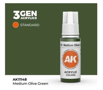 Акрилова фарба MEDIUM OLIVE GREEN &ndash; STANDARD / ПОМІРНИЙ ОЛИВКОВИЙ ЗЕЛЕНИЙ AK-interactive 2100000023455 фото