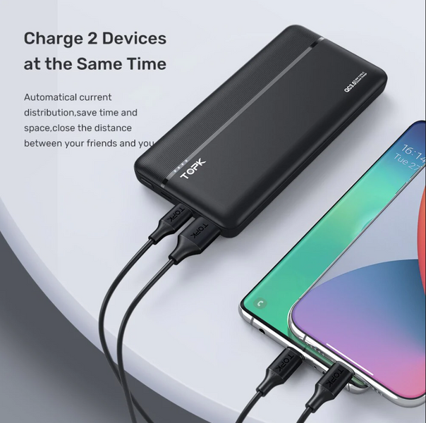 Powerbank TOPK I1015P Quick Charge 3.0 10000mAh 6971708060877 фото