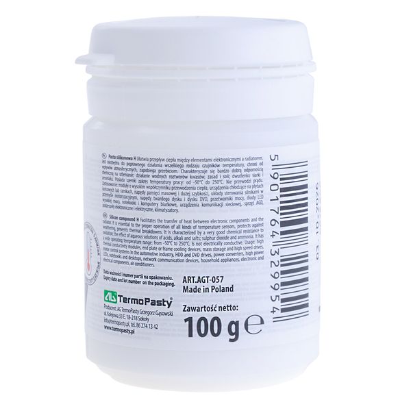 PASTA-SILH-100 (Heat conductive silicone paste H (plastic can) 100g) AG TermoPasty 5901764329954 фото