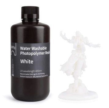 Фотополімерна смола ELEGOO Water Washable Resin "White" (Біла) 1кг 2100000022632 фото