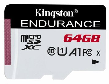 Карта пам'яті Kingston microSDXC 64GB High Endurance Class 10 UHS-I U1 A1 (R95MB/s, W30MB/s) 740617290226 фото