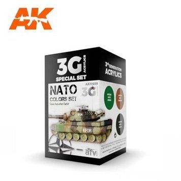 Набір акрилових фарб NATO COLORS 3G / Набір кольорів НАТО AK-interactive 2100000023776 фото