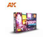 Набір акрилових фарб Неонові кольори (Neon Colors Set) 6 шт. AK-Interactive 2100000023899 фото