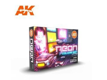 Набір акрилових фарб Неонові кольори (Neon Colors Set) 6 шт. AK-Interactive 2100000023899 фото