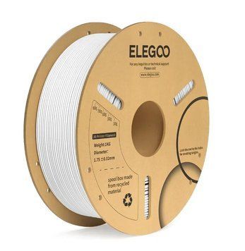 Філамент ELEGOO PLA+ для 3D принтера, 1 кг, 1.75 мм, Білий 2100000022519 фото