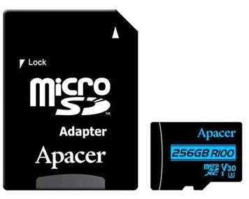 Карта пам'яті microSDXC (UHS-1 U3) Apacer 256Gb class 10 V30 R100MB/s + SD адаптер 4712389915955 фото