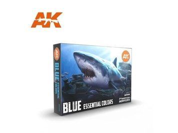 Набір акрилових фарб Сині Основні кольори 3Gen (Blue Essential Colors 3Gen Set) 6 шт. AK-Interactive 2100000023653 фото