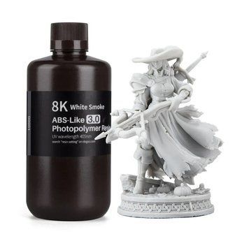 Фотополімерна смола ELEGOO ABS-Like 3.0 8k resin "White Smoke" (димчасто-біла) 1кг 2100000022830 фото