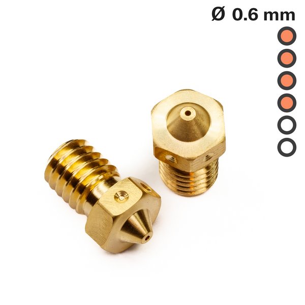 Сопло E3D V6 (Оригінальне Prusa), 0.6 мм, латунне 2100000010851 фото