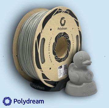 Polydream, PLA (ПЛА) пластик для 3D-друку / Світло-сірий 1,2 кг 2100000021178 фото