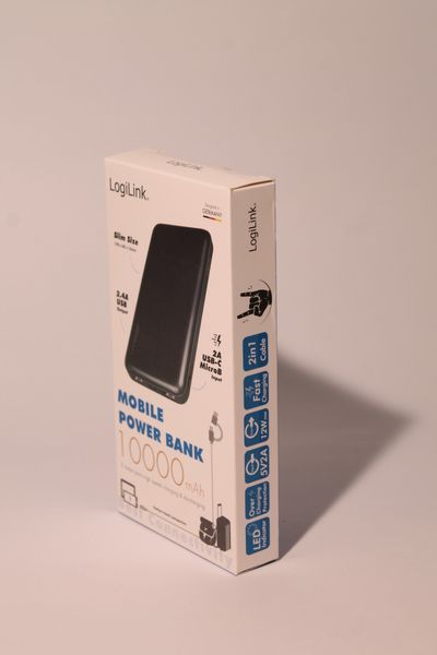 Powerbank LOGILINK 10000 mAh чорний 4052792057317 фото