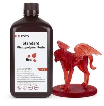 Фотополімерна смола ELEGOO Standard Resin (Red / 2 кг) 2100000008551 фото