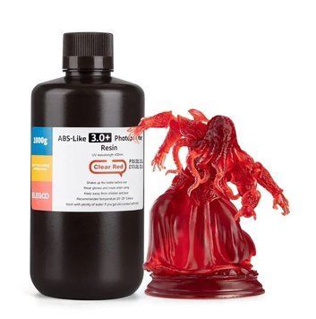 Фотополімерна смола ELEGOO ABS-Like 3.0 plus resin "Clear Red" (прозоро-червона) 1кг 2100000022779 фото