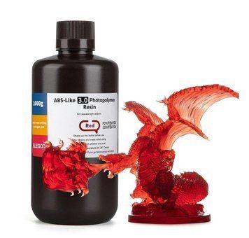 Фотополімерна смола ELEGOO ABS-Like 3.0 resin "Clear Red" (прозоро-червона) 1кг 2100000022779 фото