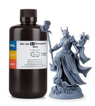 Фотополімерна смола ELEGOO ABS-Like 3.0 resin "Grey" (сіра) 1кг 2100000022731 фото