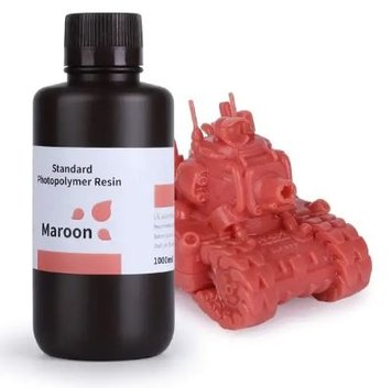 Фотополімерна смола ELEGOO Standard Resin (Maroon / 1 кг) 2100000008599 фото