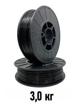 3Dfilament PetG (Copet) пластик для 3D принтера Чорний 1.75 мм (3,0 кг) 2100000001637 фото